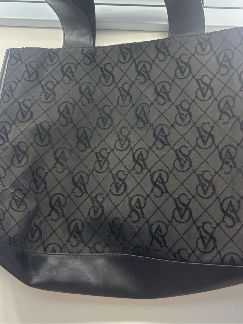 Black Monogram Tote Bag by Victoria’s Secret